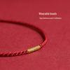 Handmade Unisex Red Rope Bracelet: Customizable with Beads, DIY Birth Year Anklet, Perfect Gift for Best Friends