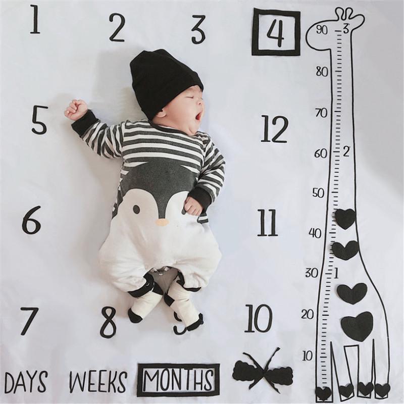 Creative Baby Milestone Photo Blanket – Posing Prop with Number Background for Photography