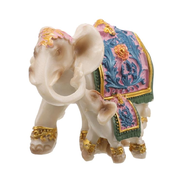 

Vintage Elegant Resins Mother And Baby Elephant Figurine Home Office Decors Desktop Ornament Gift For Christmas Birthday 1