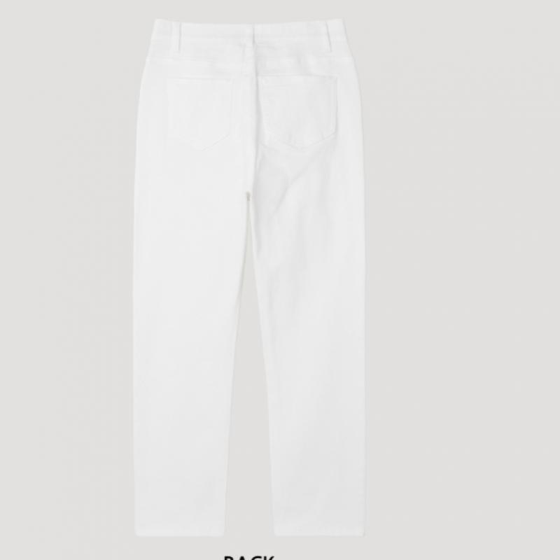 [Sie S miSS] Verjüngende Rückenband-Denimhosen SSmSlp22010