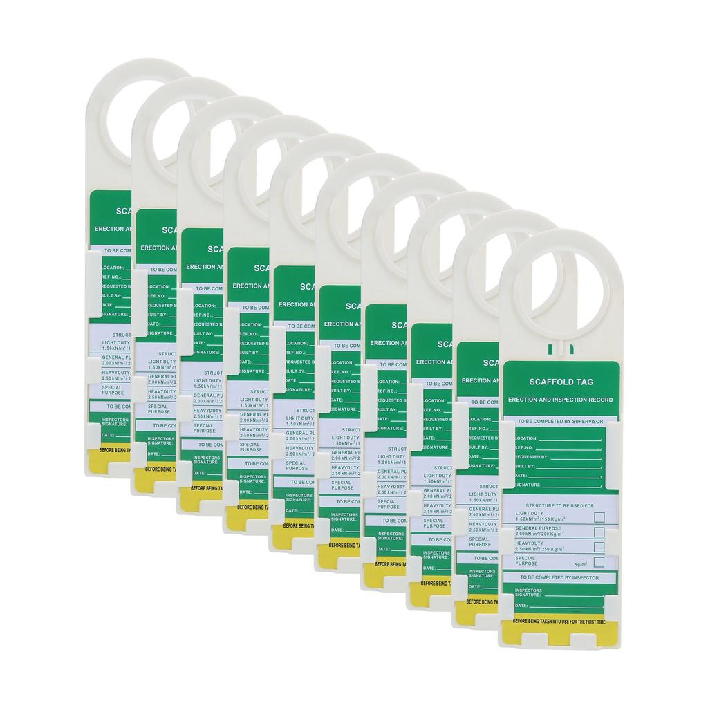 10PCS Scaffold Tag Locking Caution Maintenance Sign for Electric Chemical Industrial Security