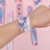 Kids Cartoon Wristband with Glitter Sequins Unicorn Mermaid Slap Bracelets Birthday Party Favors Gift Goodie Pinata Fillers