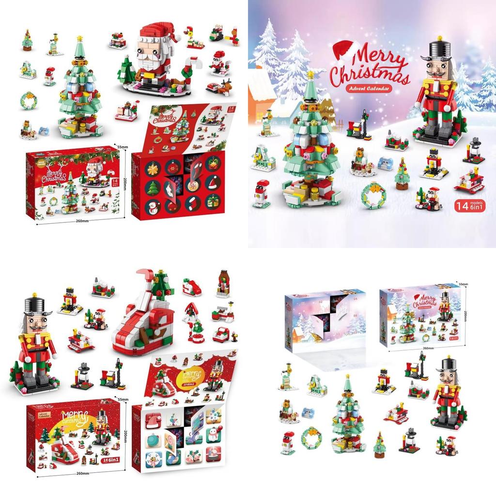 Engaging Compatible Lego Christmas Block Set With 24 Boxes And 400 To 800 Pieces