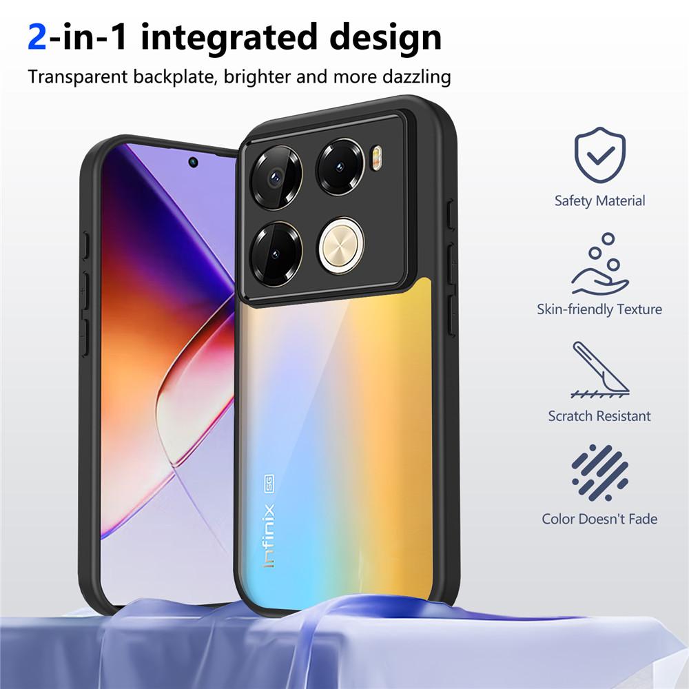Armor Shockproof Phone Case For Infinix Note 50 40 Pro 50X 40X Hot 60i 50i 40i 30i Smart 8 9 10 Matte Acrylic Clear Hard Cover