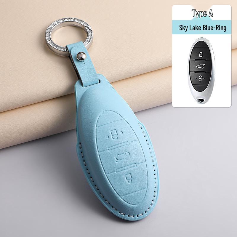 Creative Buckle Car Key Case for FAW Bestune T77, T99, B70, T55, T33 - Full Wrap Shell for Men & Women