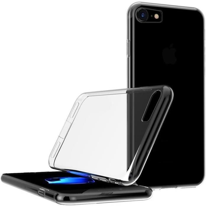 Coque pour iPhone SE 2022 - Phonillico® - Silicone Gel TPU - Protection Souple - Ultra Mince - Transparent