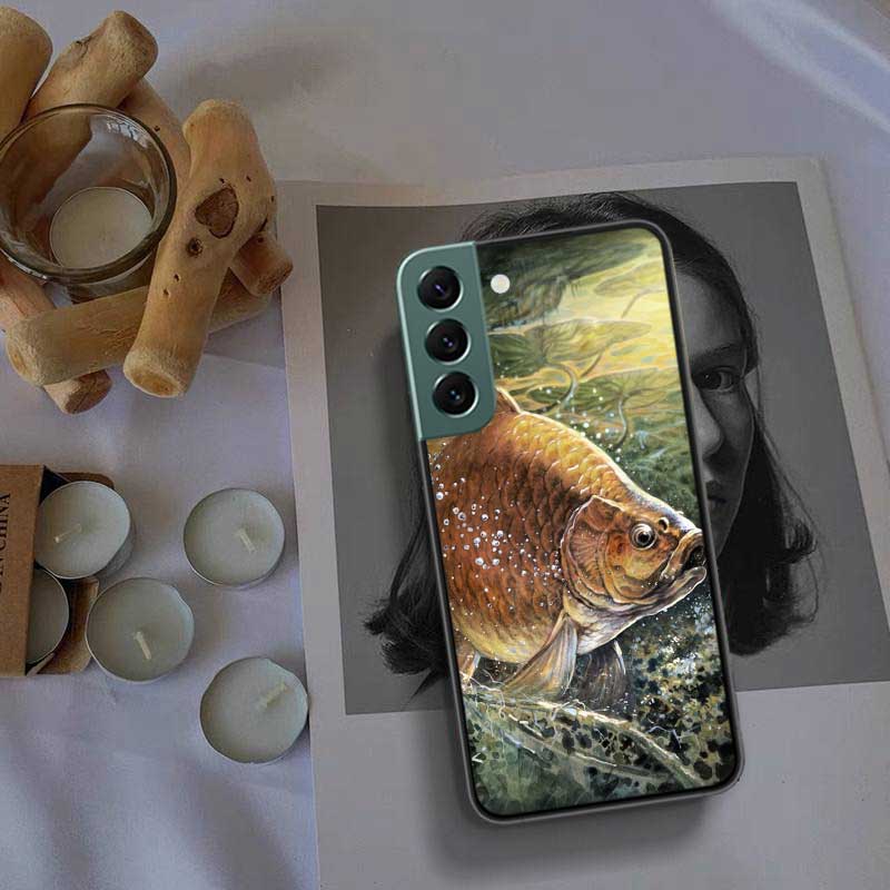 Carp Fishing Fish Phone Case For Samsung A15 A25 A35 A55 Galaxy A70S A50S A30S A30 A40 A71 A51 A41 A31 A21 A11 A01 A20S A10S A20