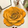 Floor Mat Irregular Shape Quick-Drying Floral Doormat Anti-Slip Backing Easy Maintenance Soft Cozy Rug Bathroom Decor