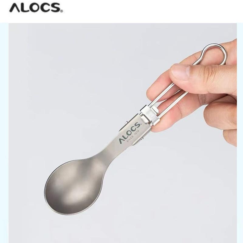 Alocs Outdoor Camping Cutlery 48g Foldable Camping Set - Spoon and Shovel, Aircraft Aluminum Backpacking/Hiking