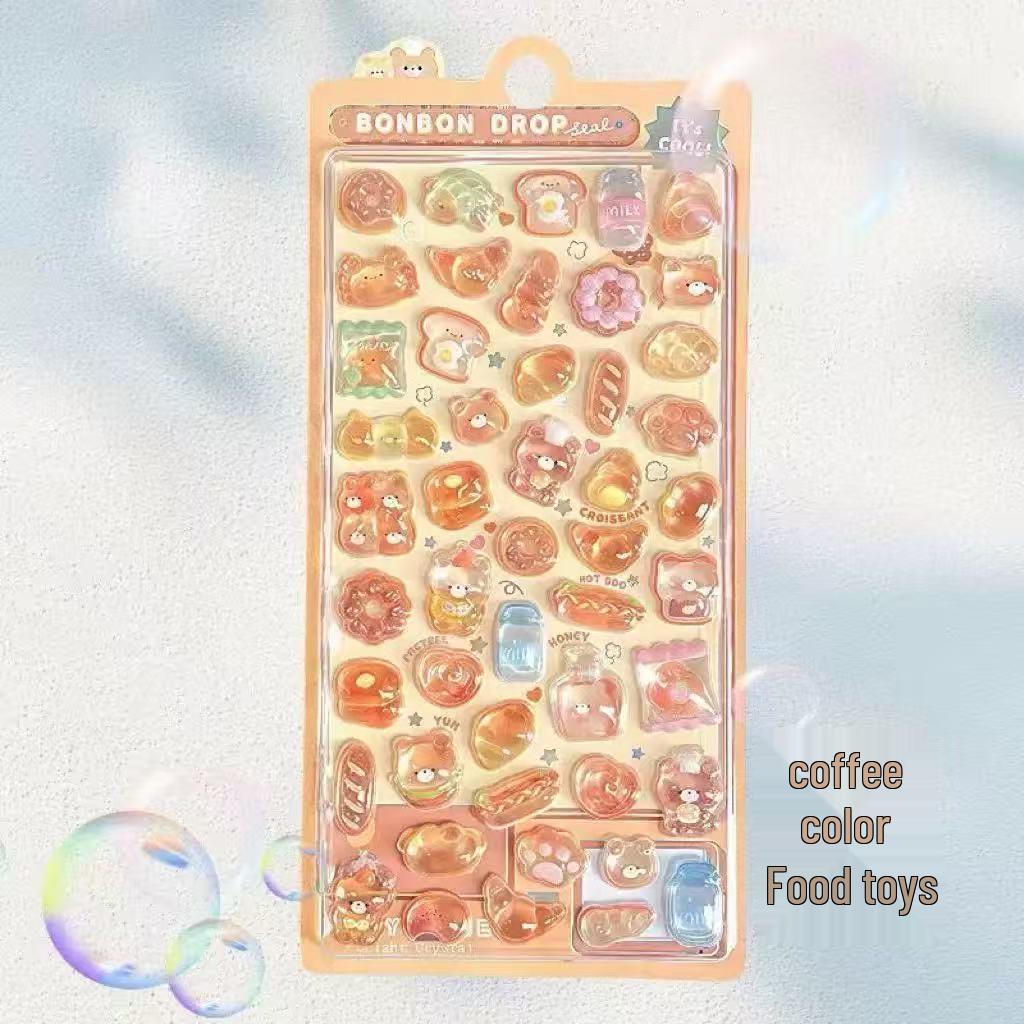 3D Cartoon Animal Epoxy Stickers for Kids and Girls Reward