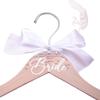 Elegant Non-slip Pearl Bow Wooden Wedding Dress Hanger