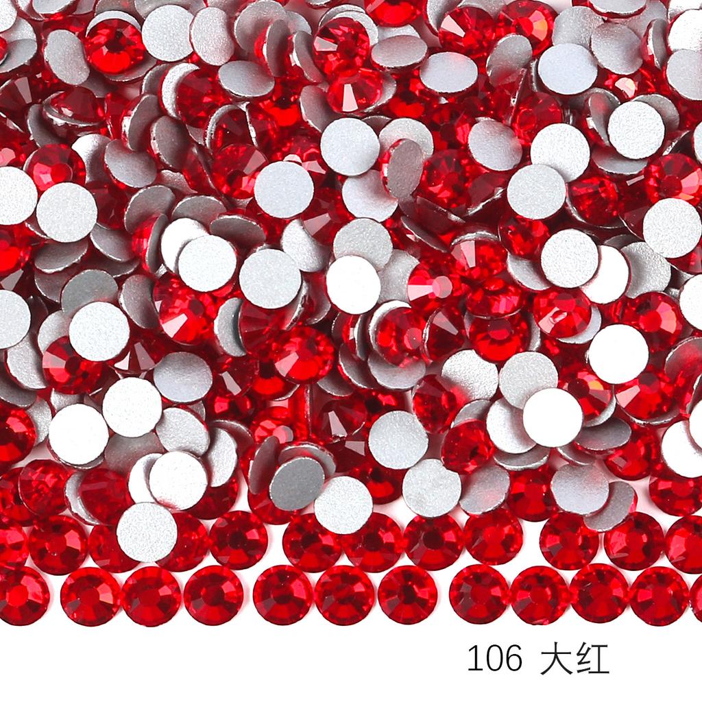 Verre Rond Strass Manucure DIY Diamant Bijoux, Accessoires Coque Téléphone Portable Autocollant Strass, Verre Cristal Fond Plat Strass Imitation Diamant