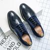 Foreign trade large size men's formal wear business leather shoes trendy men's single shoes low-top British pointed head now leathershoes