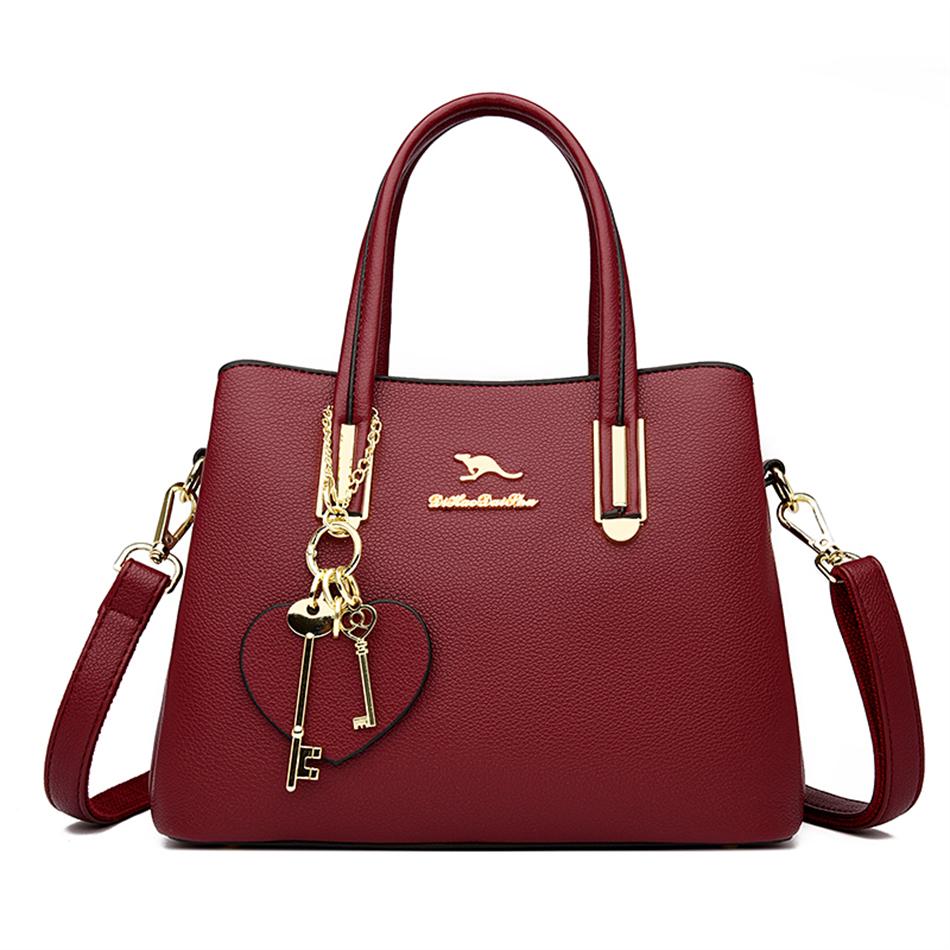 New Large Capacity Shoulder Crossbody Bags for Women  Brand Designer Purses and Handbags Leather Vintage Messenger HandBags