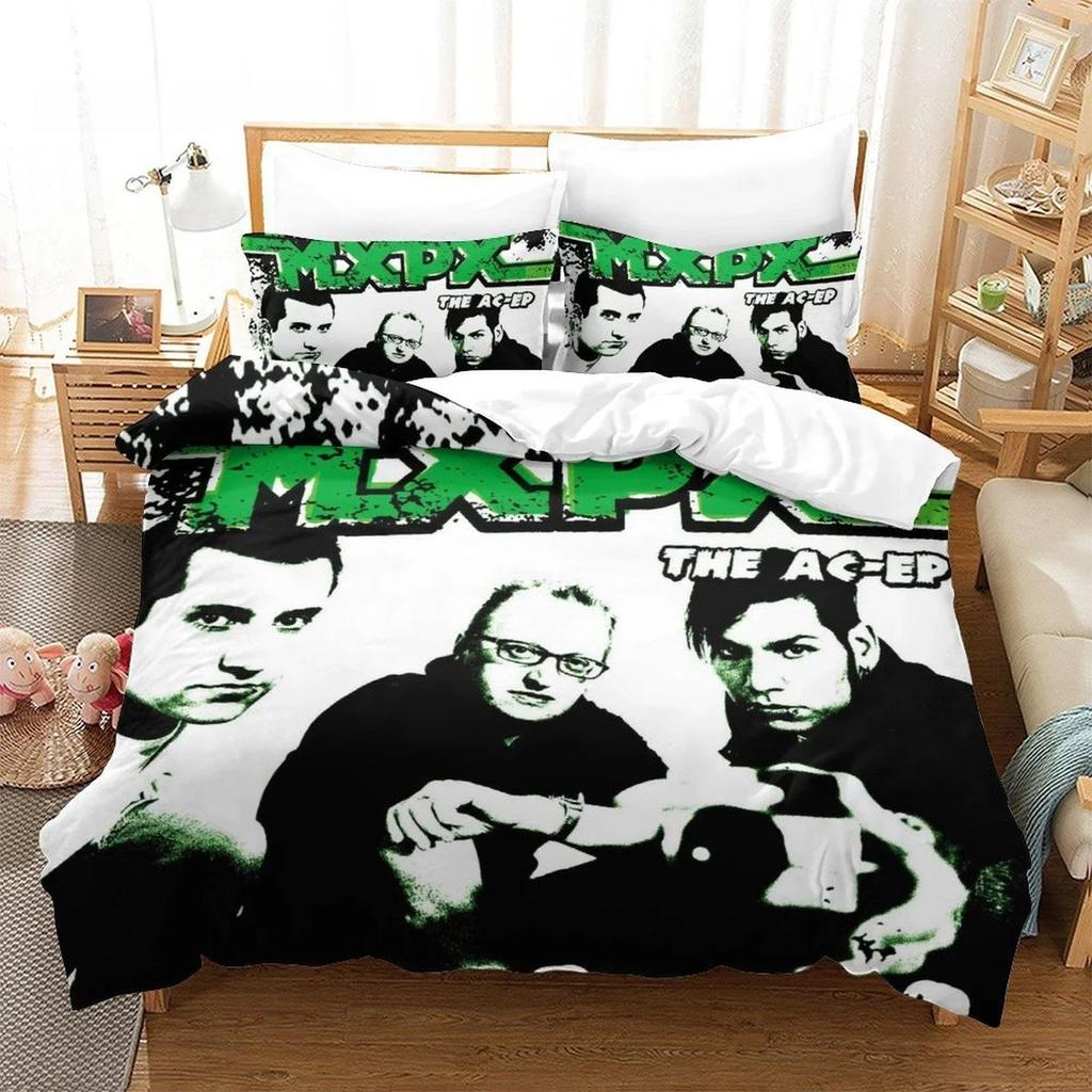 3D-printad Rockmusik Mxpx Sängkläder Set Enkel Tvåbädds Full Queen King Size Sängset Vuxen Barn Sovrum Påslakan Set Hemtextilier
