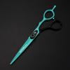 6.0-Inch Napson Black Green HB-02 Serrated Hairdressing Scissors