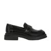 Shoes Small Gold Coin Buckle Thick Heel Thick Sole Lazy Women's Single Shoes Small Leather Shoes
