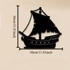 Vintage Sailboat Metal Wall Art, Distressed Iron Sculpture, Nautical Theme Wall Decor for Living Room, Bedroom, Office, Restaurant