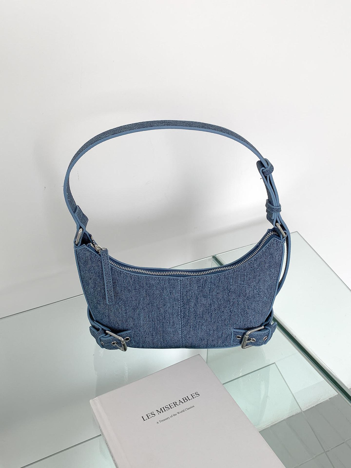 

Новая сумка через плечо женская нишевый тренд летняя мода сумка подмышку женская сумка из искусственной кожи сумочка джинсовый синий