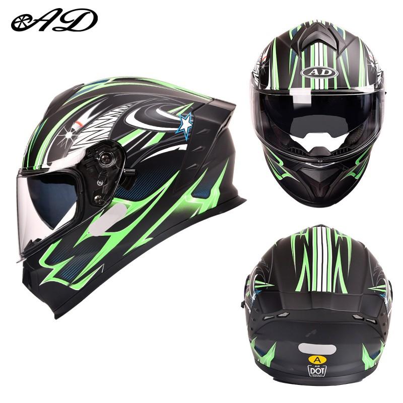AD Motorcycle Helmet 3C DOT Certified Full Face Men Women All Season