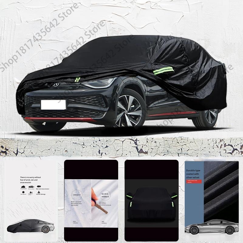 For Volkswagen ID.6X Anti-UV Sun Shade Rain Snow Resistant Black Cover Dustproof Car umbrella Full Car Cover Outdoor Protection