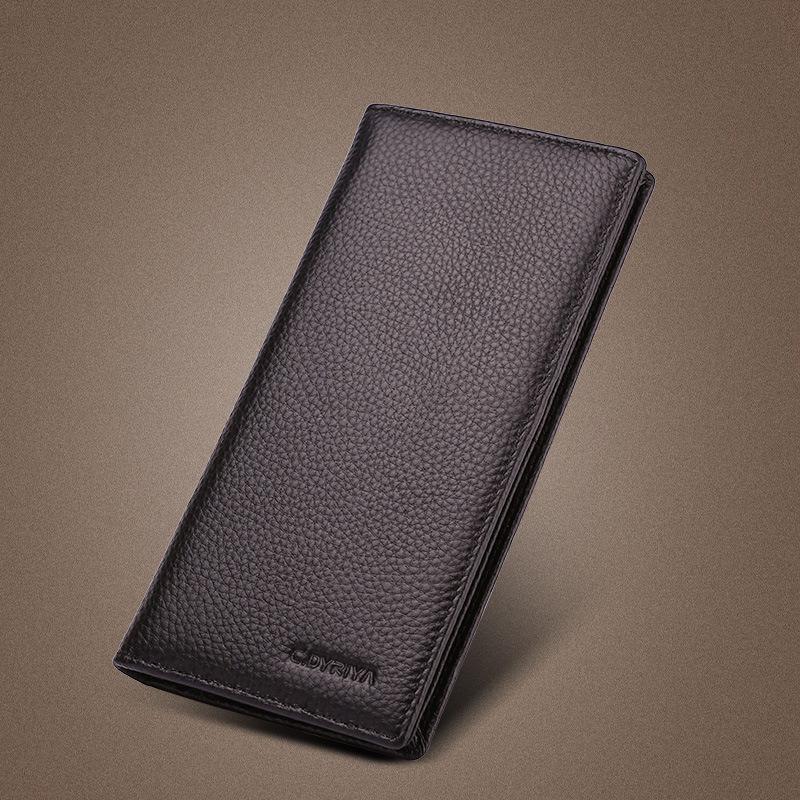 

Кошелек мужской длинный кожаный новый из первого слоя коровьей кожи с молнией кошелек многофункциональный тонкий кошелек визитница