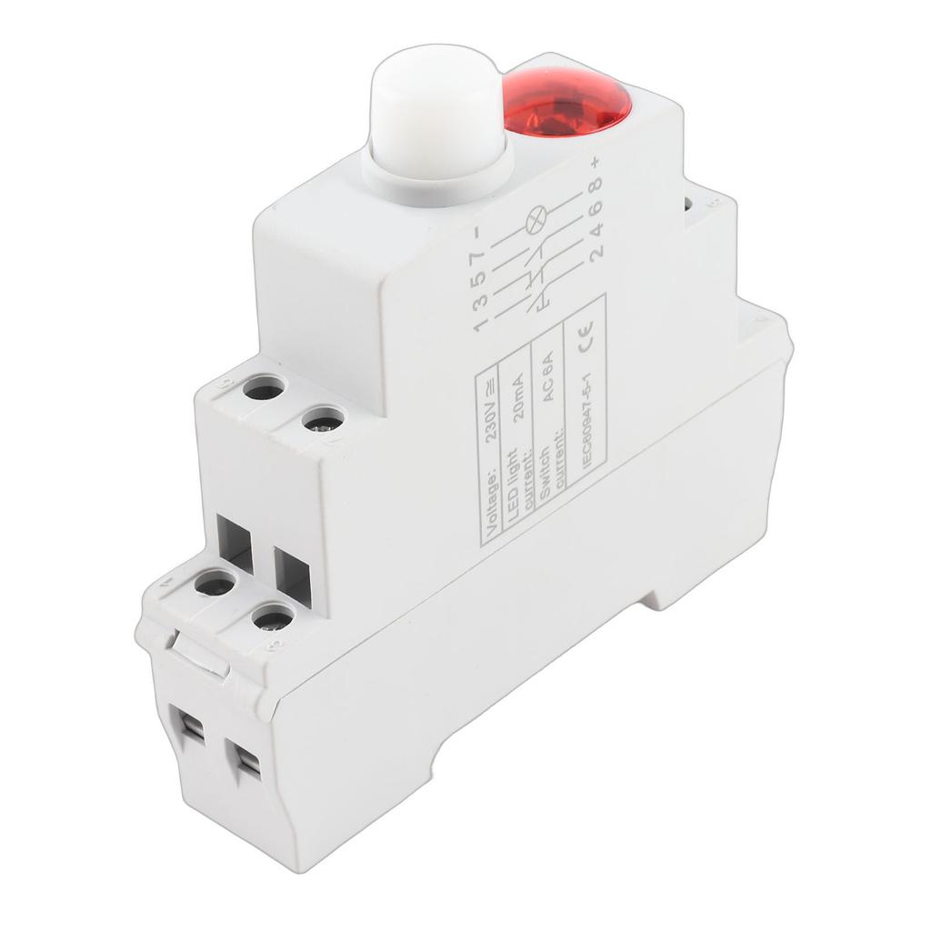 DIN Rail Indicator Light LED Indicator Lamp for Magnetic Starter Contactor Electrical Line Control AC DC 230V