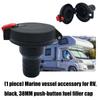 Marine 38mm Black Push Button Boat Fuel Deck Fill/Filler For Boats Trucks With UV Resistant Polymer Construction