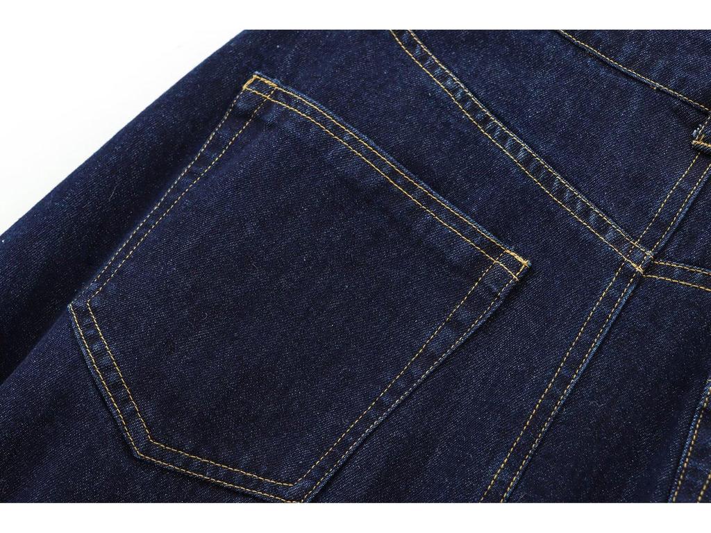 2024 Herbst/Winter Retro Jeansrock: Mittelhohe Taille, Baumwolle, Ballon-Silhouette, Europäischer & Amerikanischer Stil.