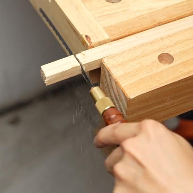 Holzfeilengriff Professioneller Feingeschliffener Feilengriff Ersatz mit Starken Metallmanschetten für Feilen Schneidwerkzeug