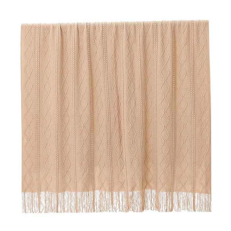 OEING Knitted Sofa Throw Blanket and Travel Shawl 130x180cm