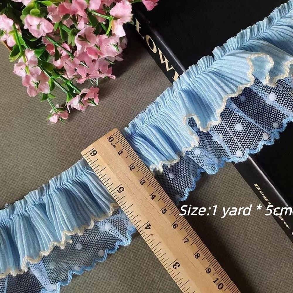 5CM Chiffon Lace Fabric Clothing Sewing DIY Pleated Mesh Lace Lace Trim Sewing Accessories