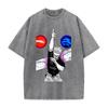 Anime Jujutsu Kaisen Gojo Satoru Graphic T Shirt Men Women Clothing Casual Loose Tshirt Washed Cotton T-shirt Harajuku Male Tops