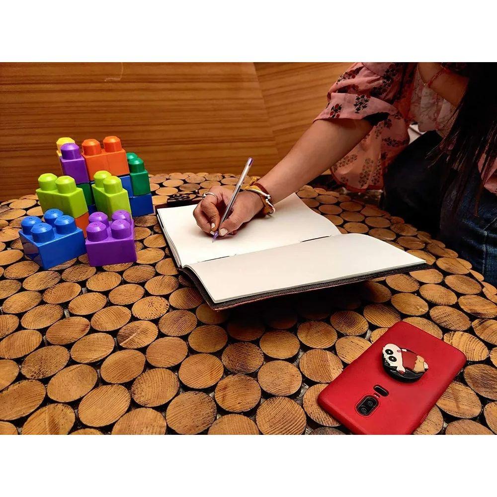 Kožený deník Book of Shadows Journal s čakrovými drahokamy (Hnědý jednoduchý zámek)