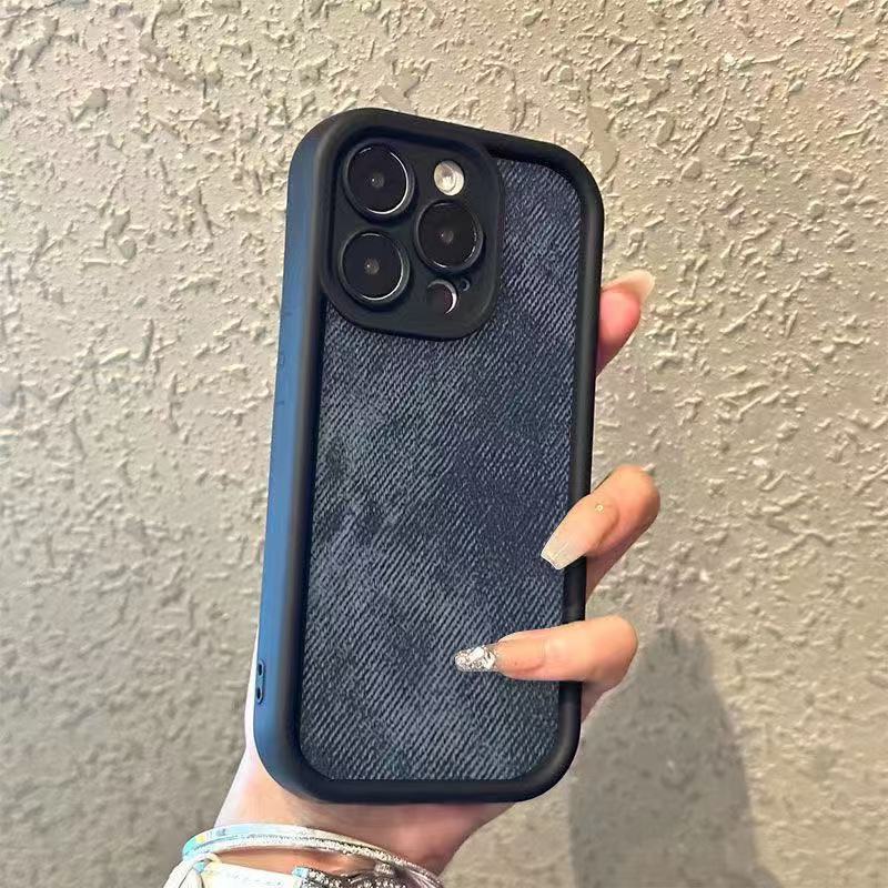 Creative denim texture is suitable for Apple 16 mobile phone case iPhone17 advanced sense 15pro personalized 14pro new model