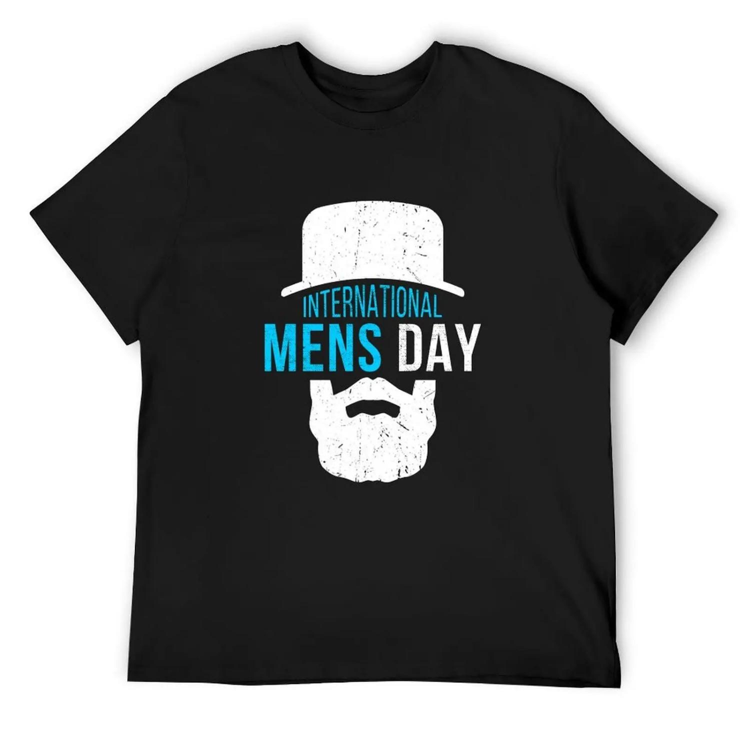 International Mens Day T-Shirt quick-drying anime stuff vintage clothes vintage t shirts plain black t shirts men S
