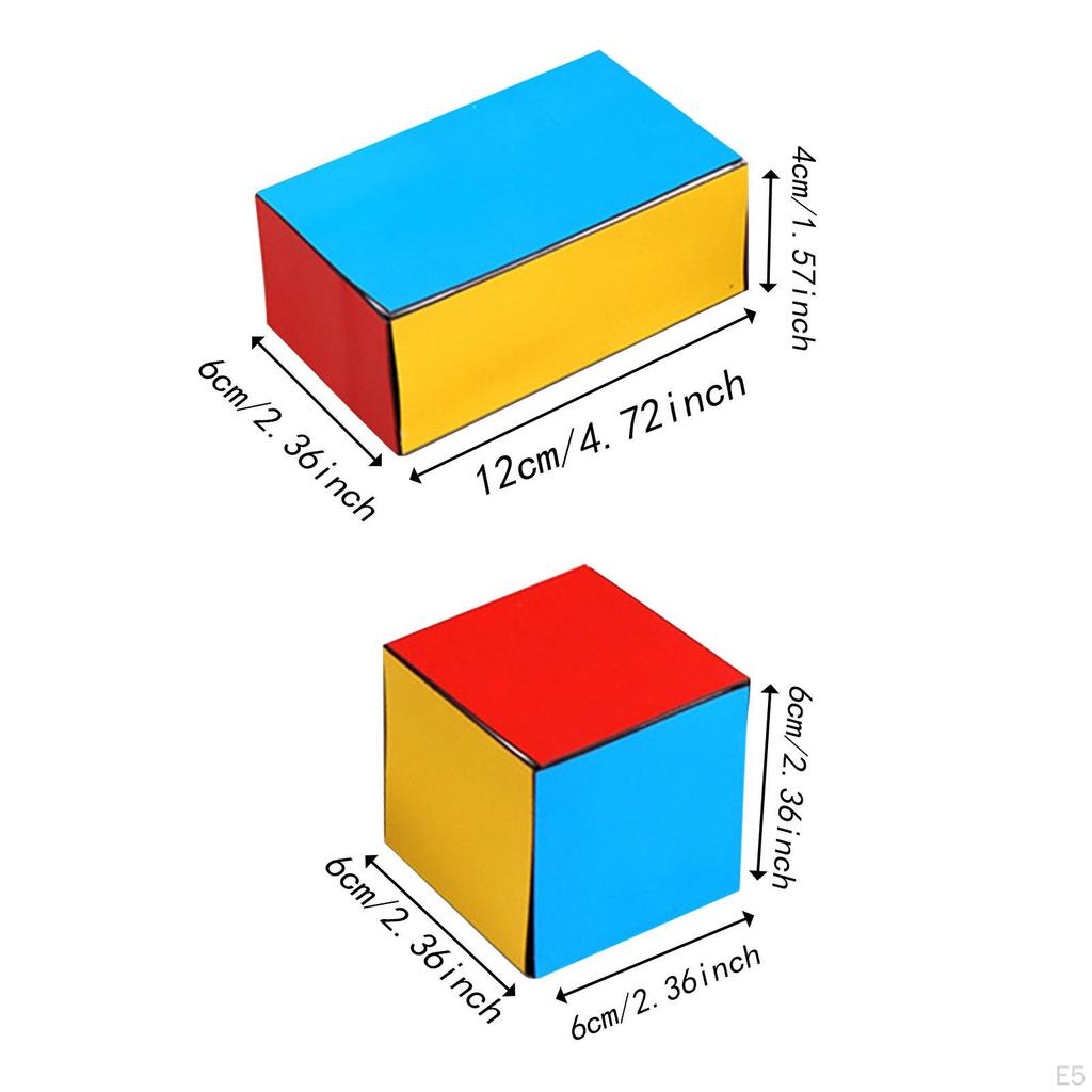 2x Geometric Shapes Blocks for School Supplies Student Homeschool Activities Large