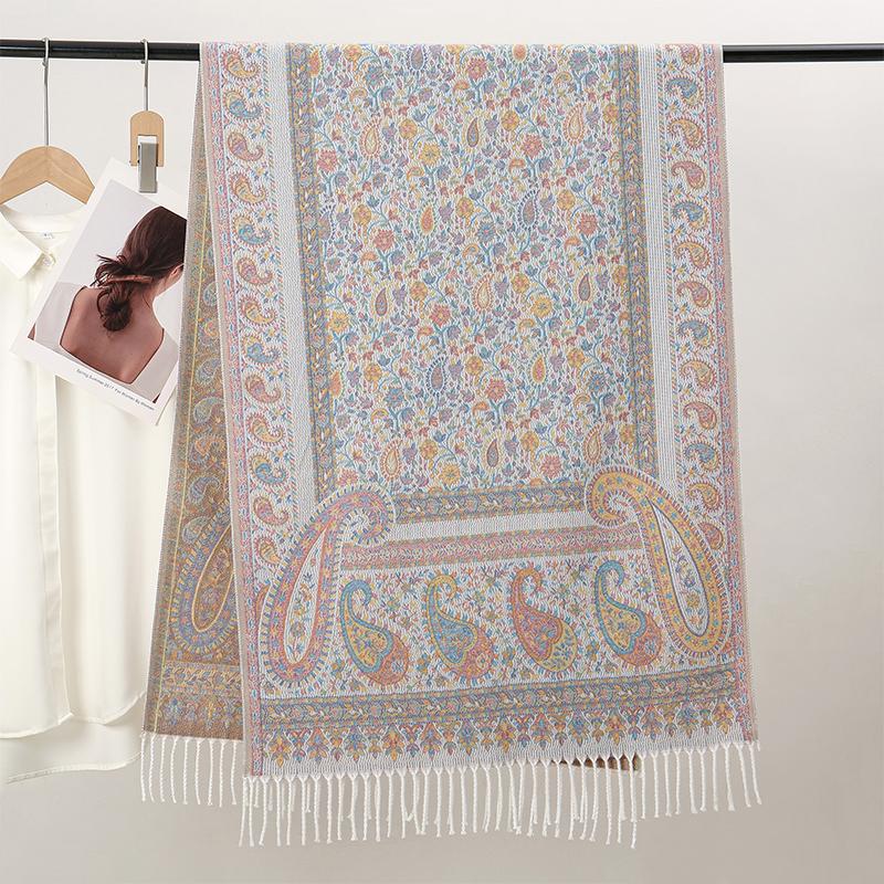 New Shawl Warm Winter Scarf Hijab Women Print Paisley Cashmere Pashmina Thick Wrap Head Neck Foulard Luxury  Blanket Echarpe