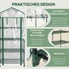 Foil Greenhouse, Hothouse, Mini Greenhouse, Plant House, Cold Frame, 4 Shelf Compartments, 69 x 50 x 165 cm, Transparent