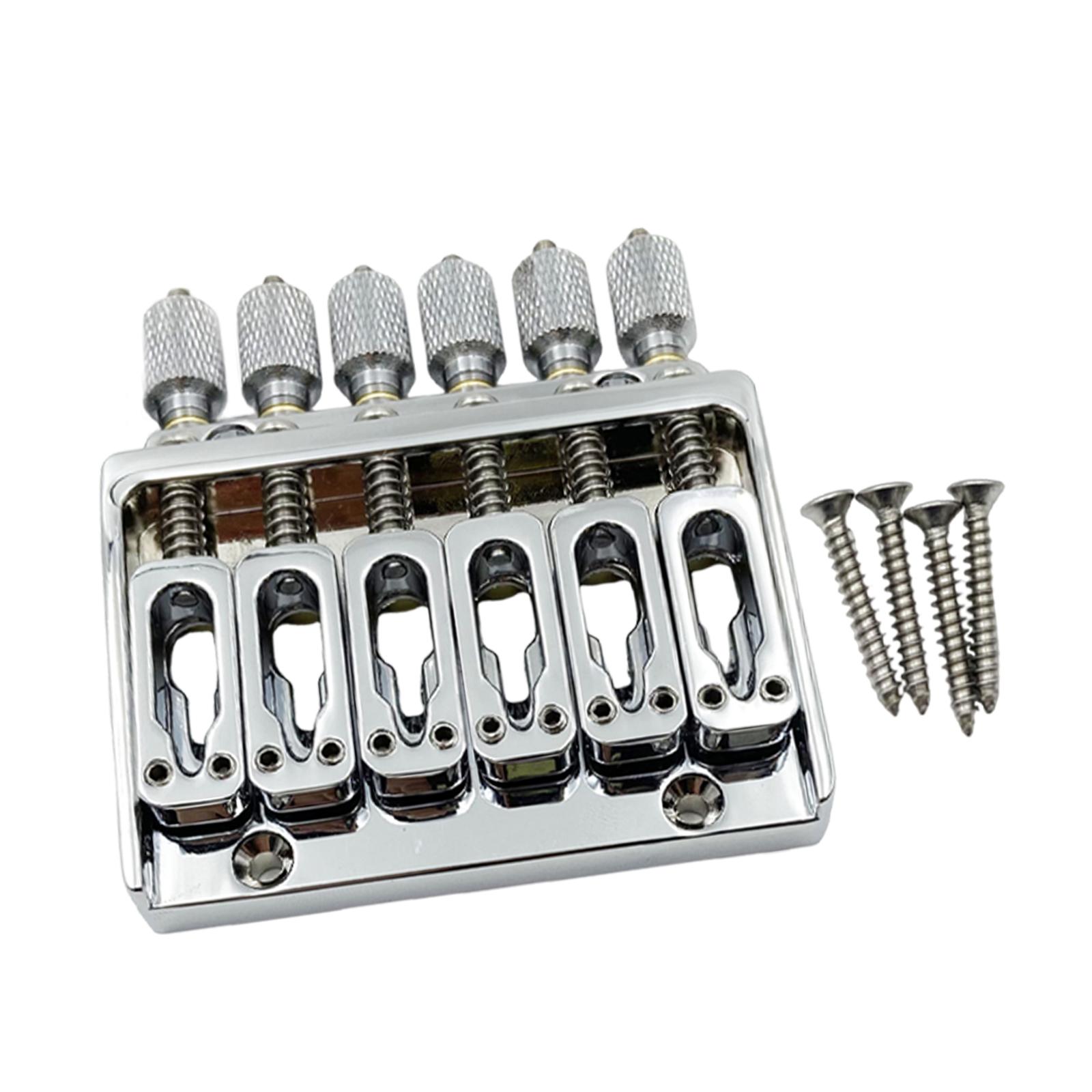 Простая установка Безголовый Бридж для Гитары Сплав Цинка Запасной Седло для Электрогитары Гаджеты серебряный