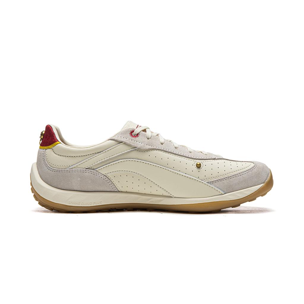 GUGONG X Li Ning Xingliu Abrasion Resistant, Lightweight, Balanced Low Top Casual Shoes Unisex Light Antique Yellow AGLV217-1