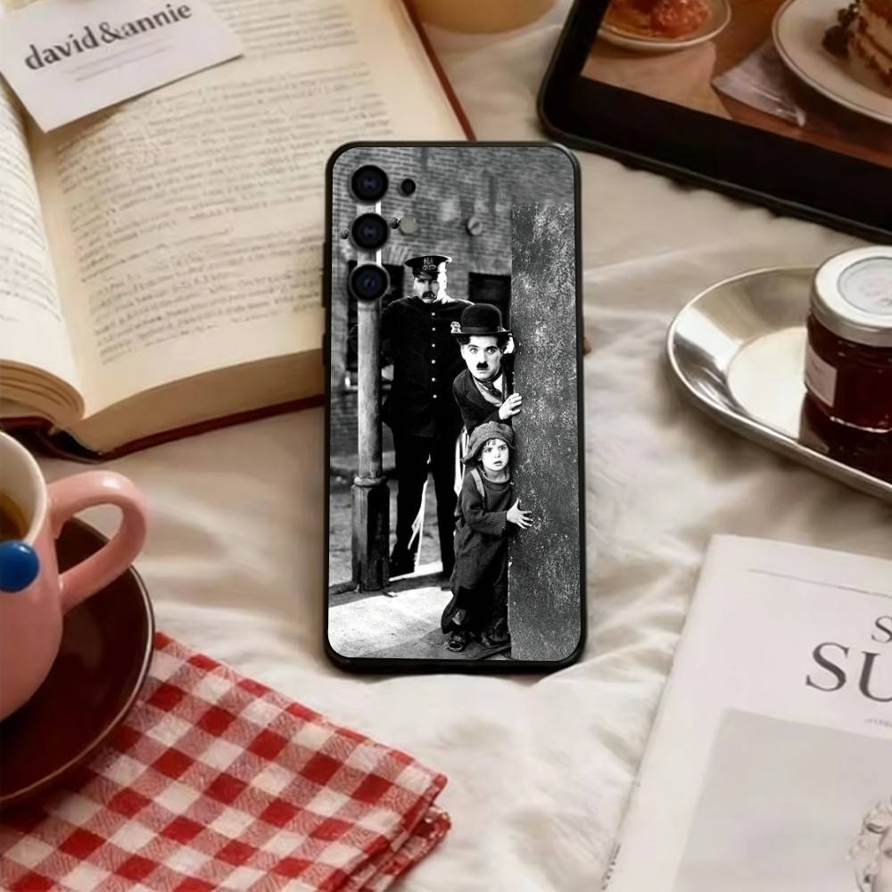 Charlie Chaplin Phone Case Soft black For Samsung S25,S24,S21,S22,S23,S30,Ultra,S20,Plus,Fe,Lite