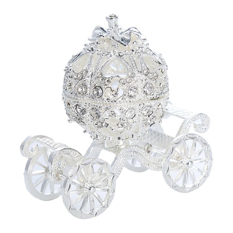 Elegant Metal Plated Jewelry Organizers Carriages Decors With Vibrant Colors Ideal For Halloween Display And Princess Theme Gifts
