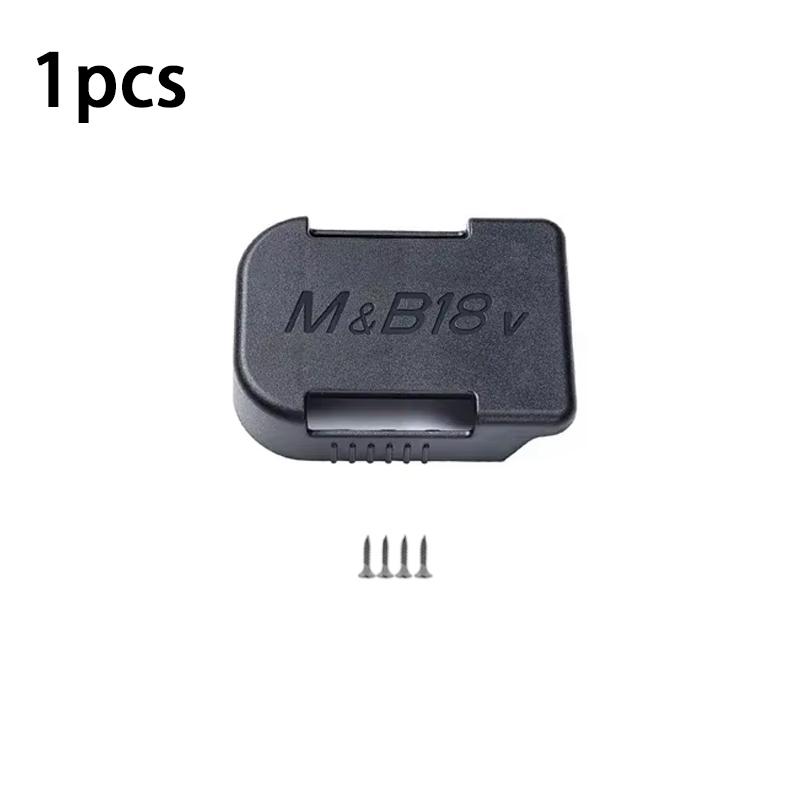 

Стеллаж для хранения аккумуляторных креплений, подходящий для аккумуляторов Makita Bosch 18В/14,4В, универсальное крепление, настенный, с винтами чёрный