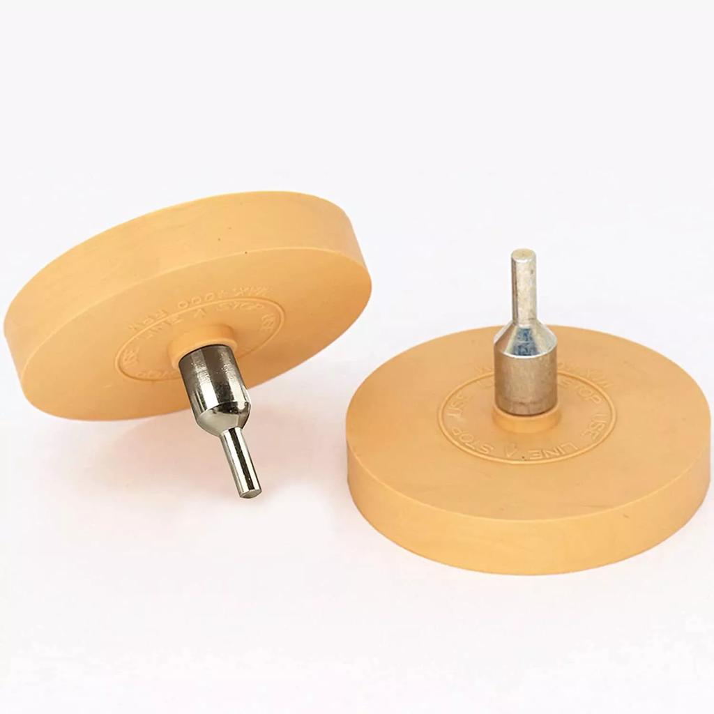 DE Warehouse 24H Shipping Free Delivery SATC 2pcs 88mm Decal Remover Eraser Wheel Rubber Wheel Eraser with Drill Adapter