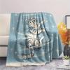 Cats  Print Flannel Blanket, High quality Comfortable for All Seasons, Home Decor, Warmth and Comfort