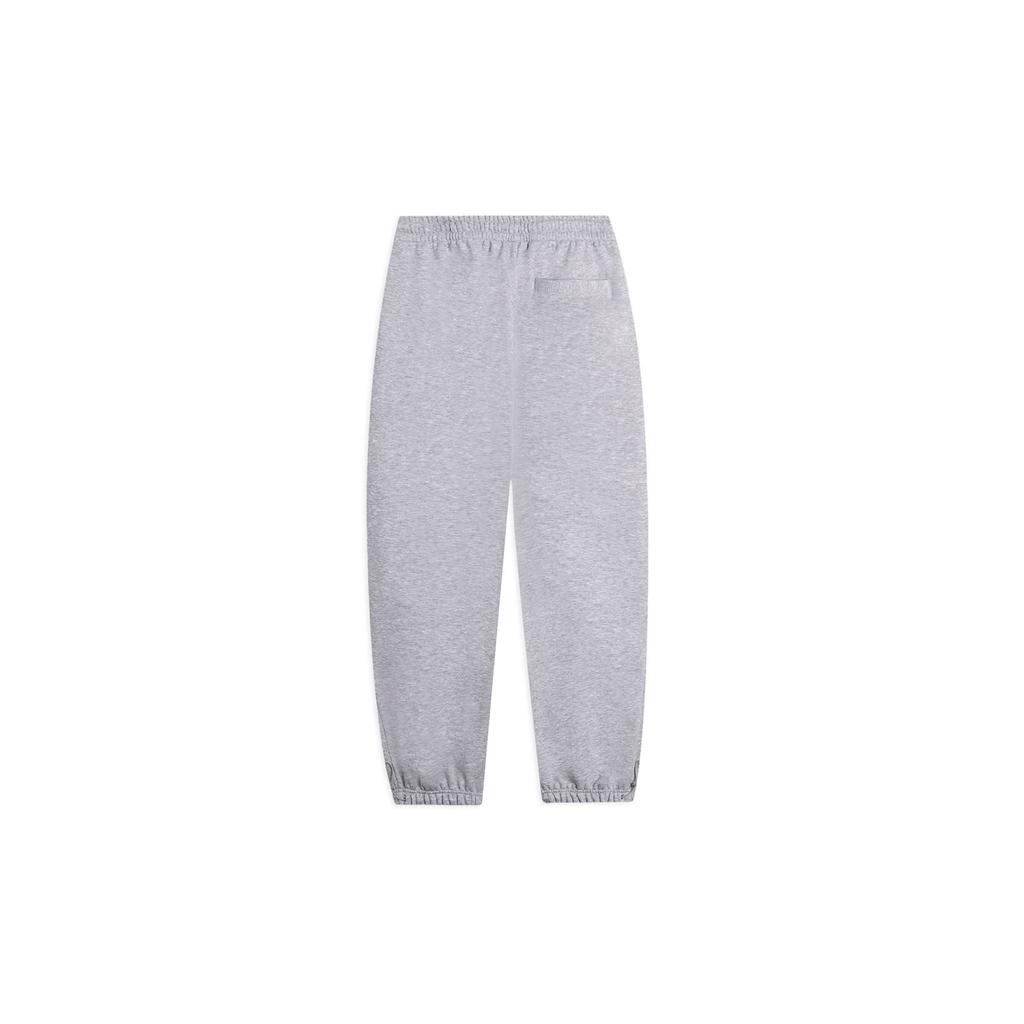 Li-Ning Pure Color Letter Elastic Waist Tapered Knit Sports Pants Men Bottoms Light-Heather-Grey AKLSC09-2