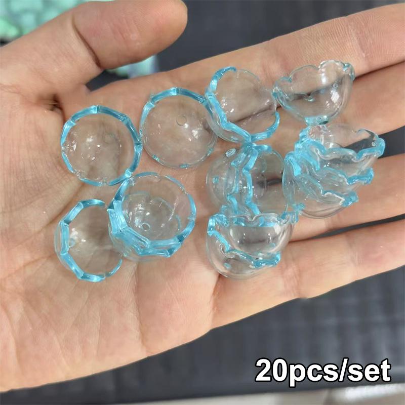 20Pcs/Set Jellyfish Keychain Wind Chimes Beads Caps Charms For Jewelry Making Diy Decorations Wind Bell Pendant Earrings Accesso
