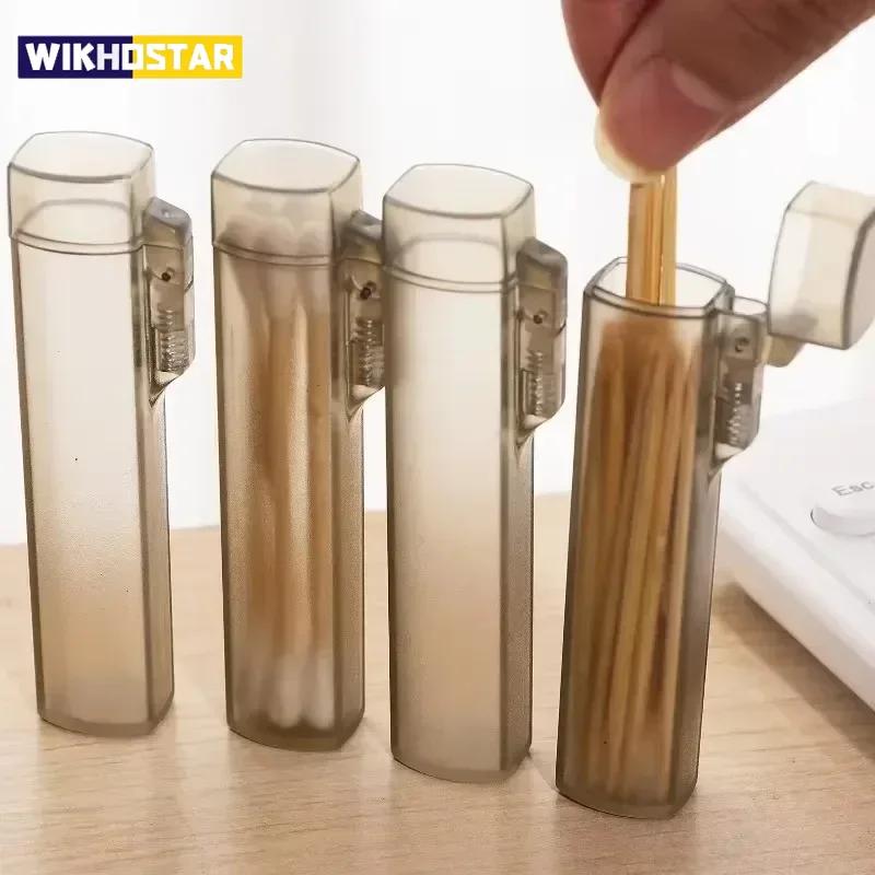 

1/10PCS Portable Plastic Toothpick Case Reusable Toothpick Storage Box For Outdoor Travel Swab Cases Restaurant Supplies