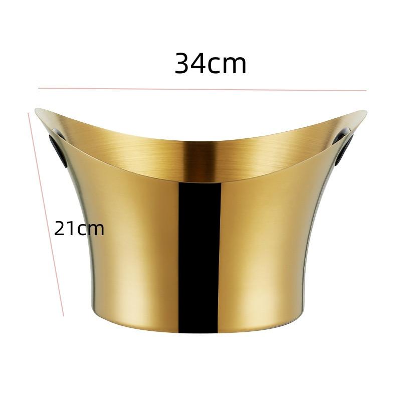 304 stainless steel Deer Head ear GOLD SILVER big ICE BUCKET BOWL CHAMPAGNE Large champagne bar bucket beer bucket basin